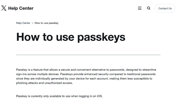 南宁苹果维修店铺分享iOS用户如何通过通行密钥(Passkey)登录 