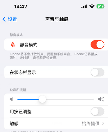 南宁苹果15Pro维修网点分享iPhone15Pro系列机型中隐藏静音图标 